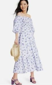 Love Shack Fancy  x Target Gemma in White Floral Puff-Sleeve Maxi Dress L