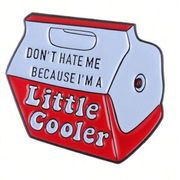 NWT Don’t Hate Me Red Cooler Lapel Pin Brooch