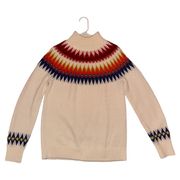 FRENCH CONNECTION Fair Isle Turtleneck Sweater Oversized Small