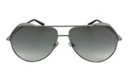 Givenchy Oversized Aviator Sunglasses 63mm Silver Gradient Grey GV7185