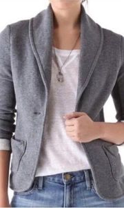 James Perse Shawl Collar Sweatshirt Knit Blazer in Gray Size 4 / US XL