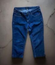 Womens Capri Jeans Vigoss Size 3 Stiched Bling Back Pockets