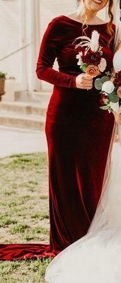 Desir Couture Burgundy Velvet Dress