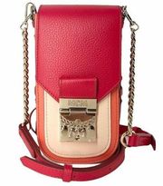 MCM New Patricia Mini Red/Orange Crossbody Leather Bag