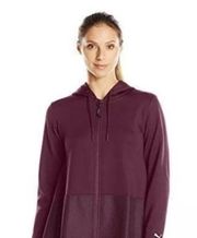 Puma Evo mulberry purple drape full zipper hooded jacket size XS mid length