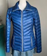 Kenneth Cole Reaction Blue Full Zip Closure Down filled Puffer Coat Jacket