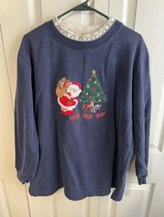 Bobbie  Vintage double collar Santa sweater size 14W/16W