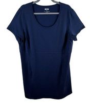 Duluth Trading Co. Navy Blue Cap Sleeve Stretch Activewear Dress Pocket Size 2XL