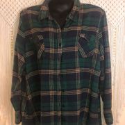 Natural Reflections green plaid shacket. Size 1X