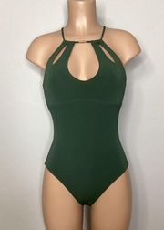 New. Robin Piccone rubine luca high neck one piece cut out swimsuit.