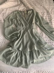 Long Sleeve Green Sundress