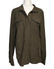 James Perse Standard dark brown button up jacket size 3