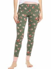 BP  green thermal legging with floral print medium