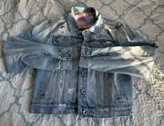 Super dry Distressed Denim Jacket 