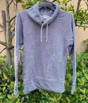 Lacoste Pullover Cowl Neck Hoodie Size 40 (M) Color Heather Gray EUC!