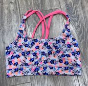 Fit Multicolor Floral Athletic Sports Bra