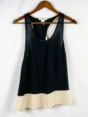 MARINA LUNA Black Colorblock Tank Top NWT in Size Small