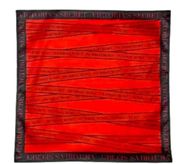 Victoria’s SECRET LIMITED EDITION RED/BLACK LOGO SATIN SCARF 25”x 25