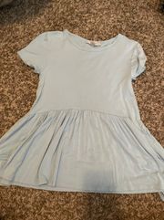 Blue Baby Doll Shirt