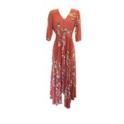 JAASE Pink Floral Bohemian Dress - size Small