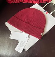 Edge 100% Wool Beanie in Bordeaux burgundy NWT