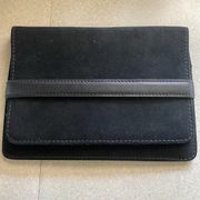 Madewell Black Suede Albury Minimalist Capsule Wardrobe Preppy Clutch