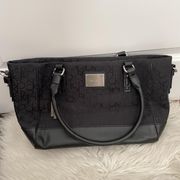 Calvin Klein  Black Logo Print Purse Shoulder Bag