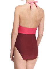 colorblock one piece swimwear