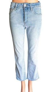 POPSUGAR Light Blue Raw Edge Hem Denim Jeans ~ Women's Size 6