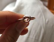 Rose gold knot ring