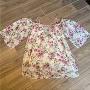 Purple snow floral boho dress 1x