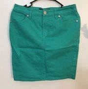 Nine West Sea Foam Green Jean skirt