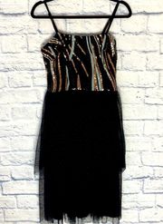 Dress the Population Kady sequin tiered tulle dress NWT