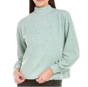 NWT Johnny Was Calme Women's Size XL Puff Sleeve Cozy Sweatshirt Sage Green Soft