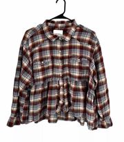 Women’s Plaid Western Babydoll Shirt XXL