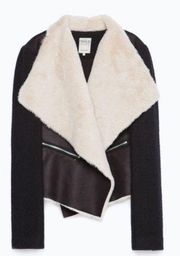 sheepskin black jacket