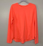 Avia Neon Coral Thermal Work Out Athletic Top Size L