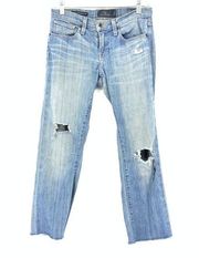 Lucky Brand Sienna Weekender Women's Size 00 Jeans Distressed Low Rise Cropped