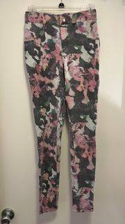 Printed High Waisted Jeggings - Size Small
