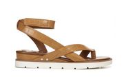 Franco Sarto Delria Ankle Strap Croc Sandals, Maple Crocco Size 8.5M New w/o Box