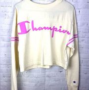 Champion exaggerated long sleeve script sweater