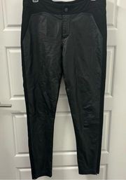 black front leather Pants | Size Large | EUC