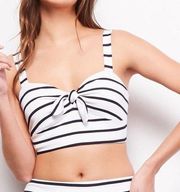 BB Dakota Top Striped Tie Knot Front Crop