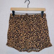 NWT Sienna Sky Brown Cheetah Print High Waisted Lightweight Shorts size medium