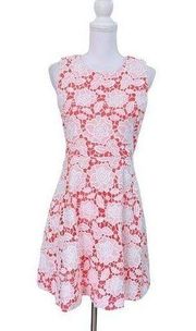 KARL LAGERFELD Embroidered Sleeveless Zip Up Casual Classic Elegant Dress