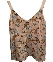 MASSIMO DUTTI Silk Floral Flowy Cami Tank Top Size 2