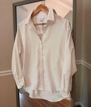 Lelis Sequins Button Up Shirt NWT Retail 70