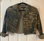 Forever 21 Cropped Camo Jacket