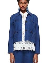 KATE Spade Broome Street Surplus Cotton Jacket Navigator Blue Medium NWOT