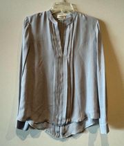 L’Agence silk pleated front blouse size XS